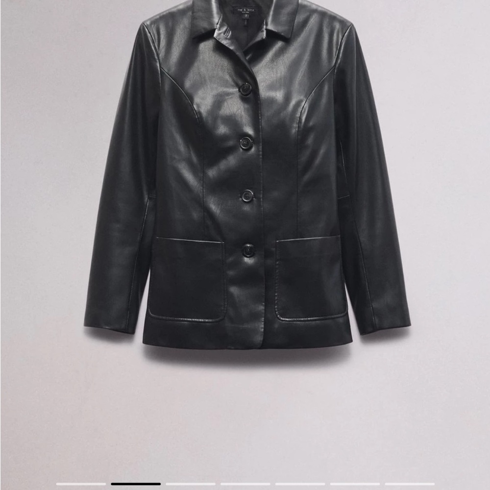Rag and Bone New with Tags On Drew Faux Leather Blazer, size 0